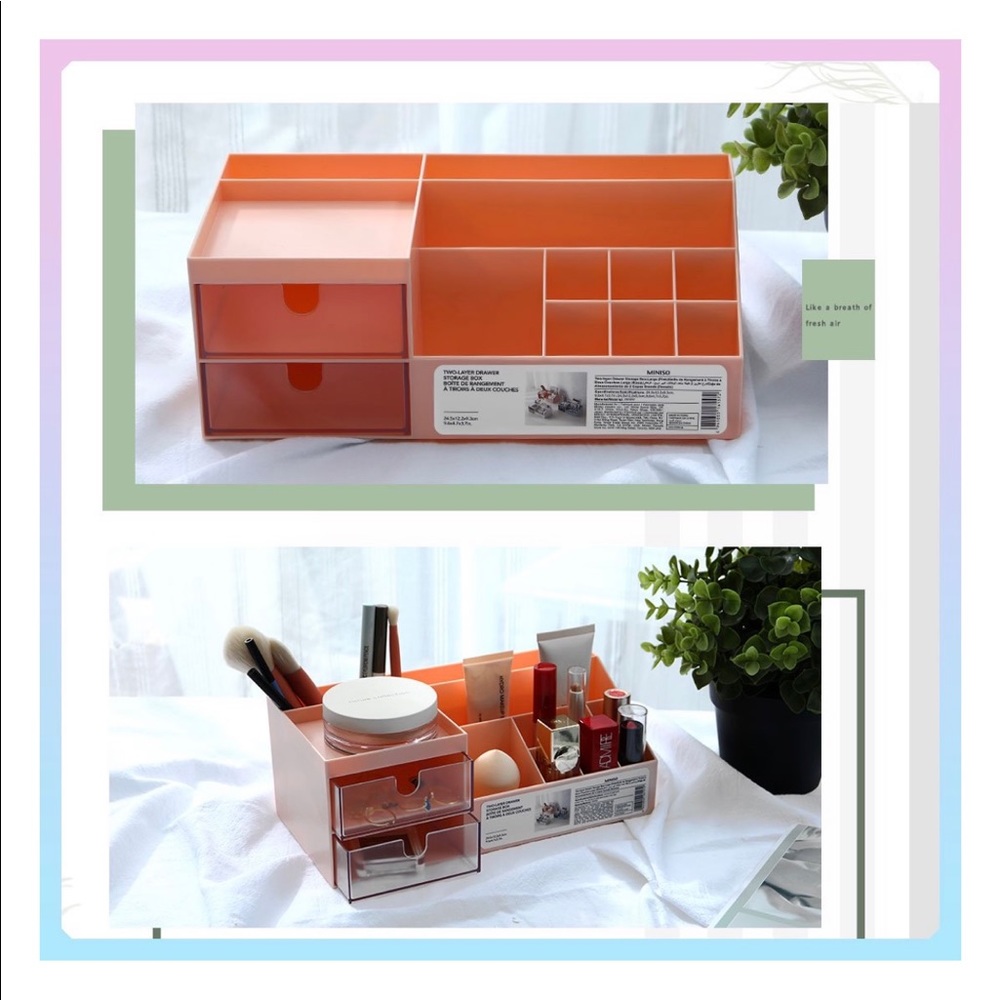 Miniso Two-Layer Drawer Storage Box - Picture 6 of 8